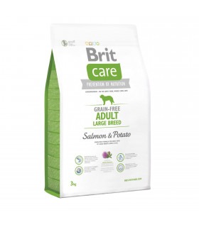 Корм для дорослих собак великих порід (вагою від 25 до 45 кг) Brit Care GF Adult Large Breed Salmon & Potato лосось та картопля  2
