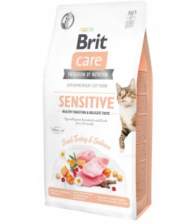 Сухий корм для котів з чутливим травленням Brit Care Cat GF Sensitive HDigestion & Delicate Taste Brit Care - 1 - 