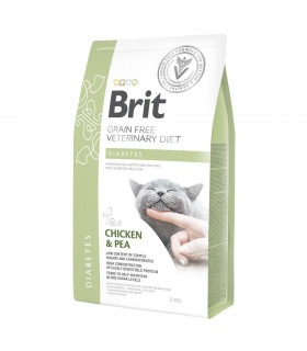 Корм Brit GF Veterinary Diets Cat Diabets дієтичний беззерновий для котів при цукровому діабеті з куркою та горохом Brit VetDiet