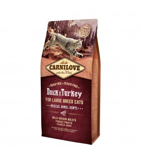 Сухий корм для котів великих порід Carnilove Cat Duck & Turkey Large Breed качка та індичка Carnilove - 1 - 