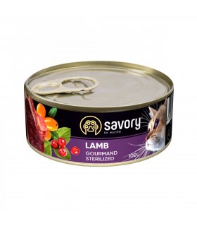 Корм SAVORY вологий повнораціонний для стерелізованних котів з ягням Savory - 5 -  2