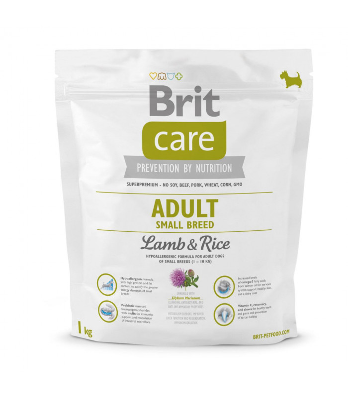 Сухий корм для дорослих собак дрібних порід (вагою до 10 кг) Brit Care Adult Small Breed Lamb & Rice ягня та рис Brit Care - 2 -