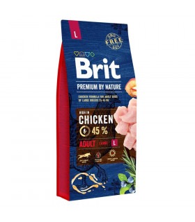 Корм Brit Premium Dog Adult L сухий для дорослих собак великих порід вагою 25-45кг з куркою Brit Premium - 1 - 