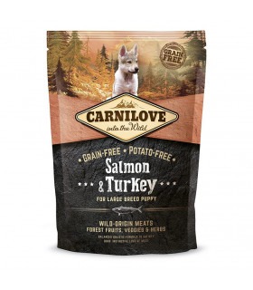 Корм для цуценят та молодих собак великих порід вагою від 25 кг Carnilove Salmon & Turkey Large Breed Puppy лосось та індичка Ca 2