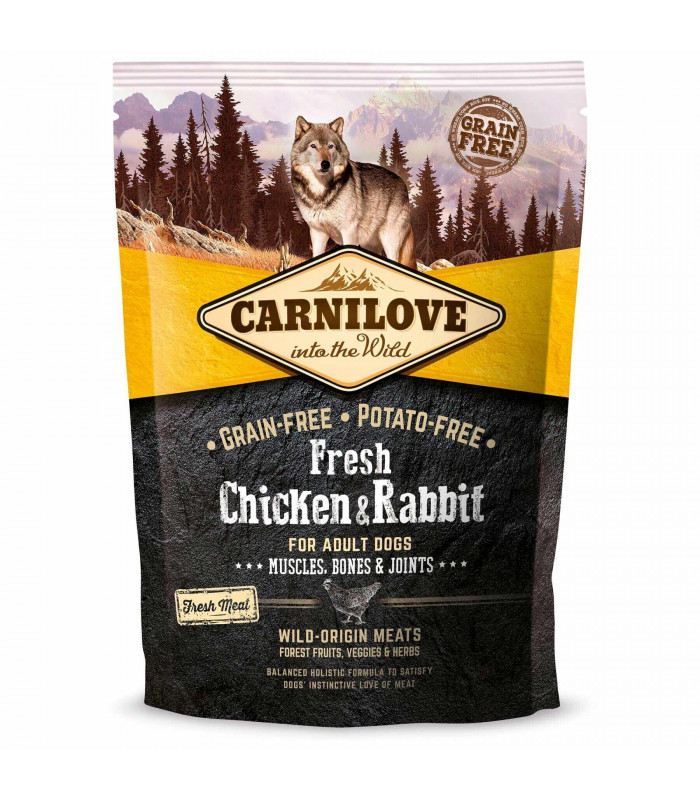Сухий корм для дорослих собак всіх порід Carnilove Fresh Chicken & Rabbit курка та кролик Carnilove - 2 - 