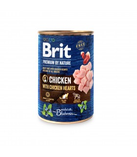 Корм Brit Premium Chicken консервований для собак з куркою та курячими сердечками Brit Premium - 1 -  2