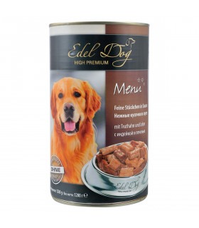 Корм Edel Dog вологий для собак з індичкою і печінкою Edel - 1 - 