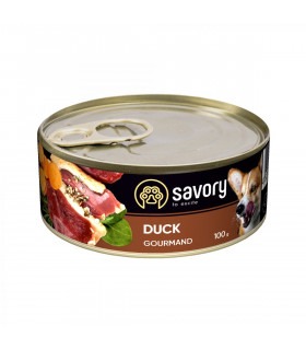 Корм SAVORY Duck вологий повнораціонний для дорослих собак усіх порід з качкою Savory - 1 -  2