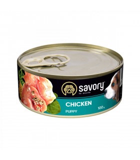 Корм SAVORY Chicken вологий повнораціонний для цуценят усіх порід з куркою Savory - 1 -  2