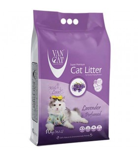 Наповнювач Бентонітовий для котячого туалету Van Cat Super Premium Quality Lavender Perfumed грудкувальний 10 кг (12 л) Van Cat 