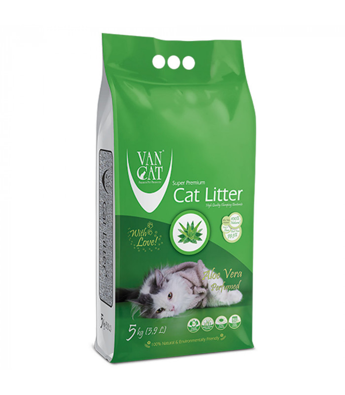 Наповнювач Бентонітовий для котячого туалету Van Cat Super Premium Quality Aloe Vera грудкувальний 5 кг (6 л) Van Cat - 1 - 8699