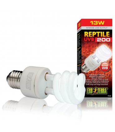 Лампа тераріумна ExoTerra REPTILE для пустельних рептилій ультрафіолетова люмінесцентна UVB 200 13Вт E27 Exo Terra - 1 - 0155612