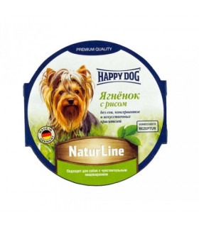 Вологий корм Happy Dog NaturLine для дорослих собак до 10 кг з чутливим травленням, з ягням, 85 г Happy dog - 1 - 4003024345054