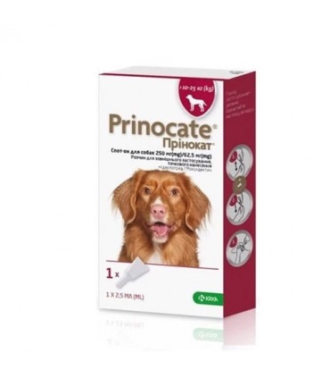 Краплі від бліх та паразитів KRKA Prinocate (Принокат) для собак 10-25 кг 2.5 мл №3 Prinocate - 1 - 3838989720711