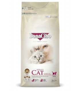 Корм BONACIBO ADULT CAT для дорослих котів з м'ясом курки, анчоусами та рисом BonaCibo - 1 - 