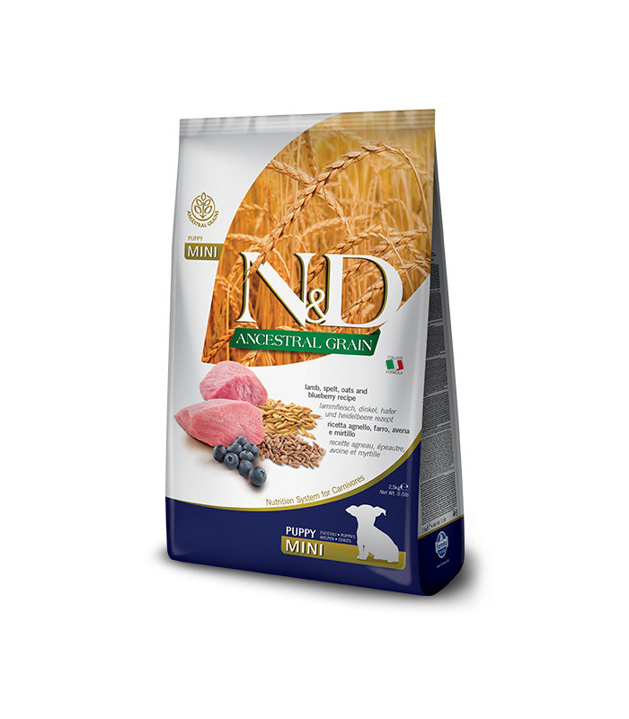 Farmina N&D LOW GRAIN Низькозерновий сухий корм для цуценят дрібних порід з ягням та чорницею Farmina - 1 - 