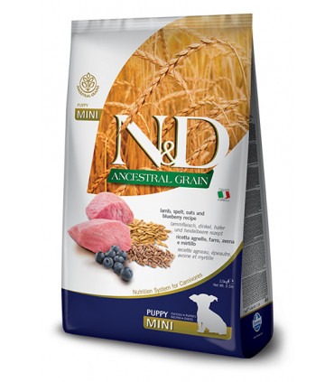 Farmina N&D LOW GRAIN Низькозерновий сухий корм для цуценят дрібних порід з ягням та чорницею Farmina - 1 - 