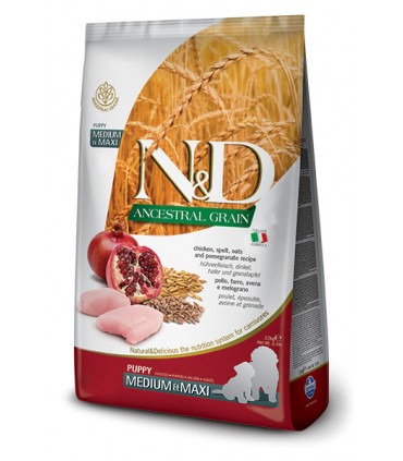 Farmina N&D LOW GRAIN Низькозерновий сухий корм для цуценят середніх та великих порід з куркою та гранатом Farmina - 1 - 