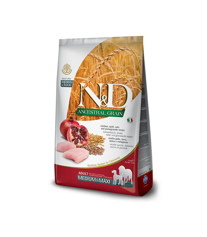 Farmina N&D LOW GRAIN Низькозерновий сухий корм для собак середніх та великих порід з куркою та гранатом Farmina - 1 - 