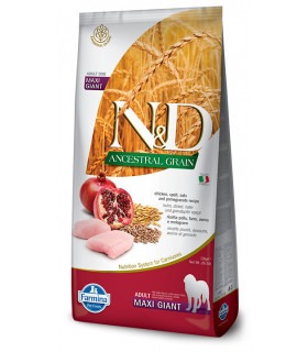 Farmina N&D LOW GRAIN Низькозерновий сухий корм для дорослих собак гігантських порід з куркою та гранатом 12 кг Farmina - 1 - 