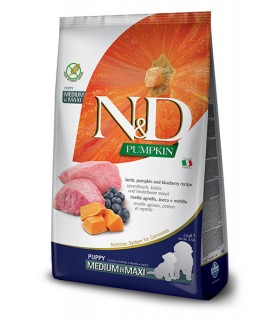 Farmina N&D GRAIN FREE Беззерновий сухий корм для цуценят великих порід з ягням, чорницею та гарбузом Farmina - 1 - 