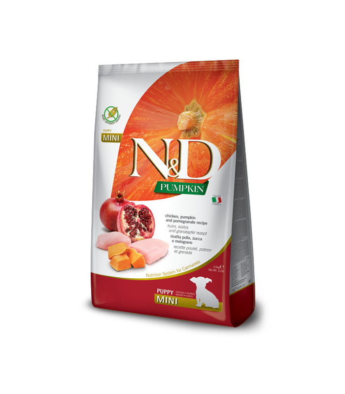 Farmina N&D GRAIN FREE Беззерновий сухий корм для цуценят дрібних порід з куркою, гранатом та гарбузом Farmina - 1 - 