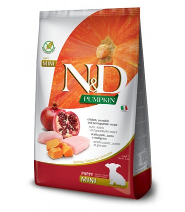 Farmina N&D GRAIN FREE Беззерновий сухий корм для цуценят дрібних порід з куркою, гранатом та гарбузом Farmina - 1 - 