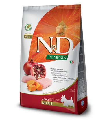 Farmina N&D GRAIN FREE Беззерновий сухий корм для собак дрібних порід з куркою, гранатом та гарбузом Farmina - 1 - 