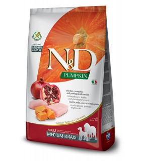 Farmina N&D GRAIN FREE Беззерновий сухий корм для собак средніхі та великих порід з куркою, гранатом та гарбузом Farmina - 1 - 