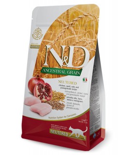 Farmina (Фарміна) N&D LOW GRAIN Низькозерновий сухий корм для дорослих стерилізованих кішок з куркою та гранатом Farmina - 1 - 