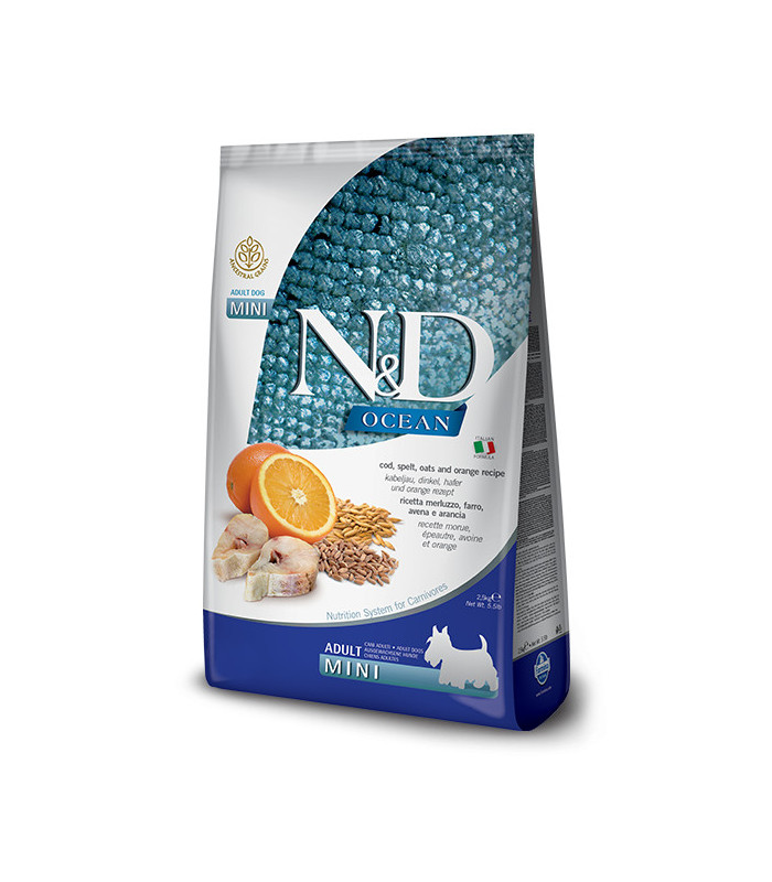 Низькозерновий сухий корм Farmina N&D Ocean для собак дрібних порід з тріскою та апельсином Farmina - 1 - 