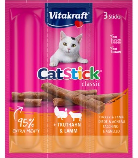 Ласощі для котів Vitakraft м'ясні палички з індичкою та ягням, 3 шт*6 г Vitakraft - 1 - 4008239241924