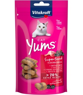 Ласощі для котів Vitakraft Yums з качкою та бузиною, 40 г Vitakraft - 1 - 4008239398109