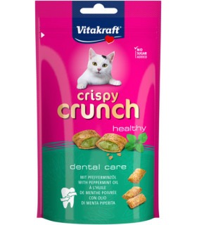 Ласощі для котів Vitakraft Crispy Crunch подушечки для зубів з м’ятою, 60 г Vitakraft - 1 - 4008239288134