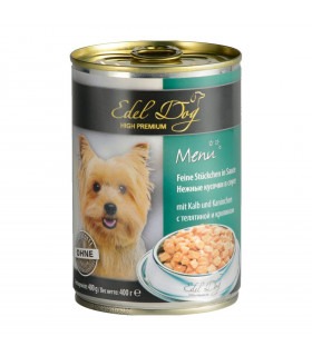 Корм Edel Dog вологий для собак з телятиною та кроликом 400г Edel - 1 - 4003024177013