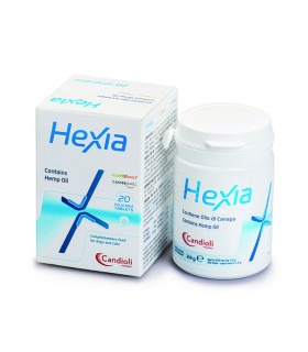 Candioli HEXIA Гексія знеболювальна добавка для собак та котів з олією конопель 20 таб Candioli - 1 - 8025767762996