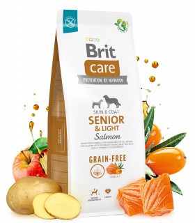 Корм для старіючих собак Brit Care Dog Grain-free Senior & Light беззерновий з лососем Brit Care - 1 - 