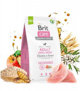 Корм для собак малих порід Brit Care Dog Sustainable Adult Small Breed з куркою та комахами Brit Care - 1 - 