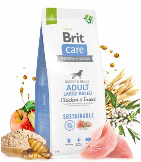 Корм для собак великих порід Brit Care Dog Sustainable Adult Large Breed з куркою та комахами Brit Care - 1 - 