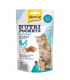 Ласощі GimCat Dental для котів крекери з птицею з начинкою 60г GimCat - 1 - 4002064419244