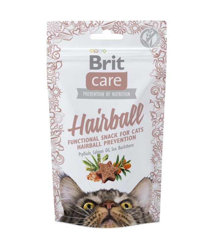 Ласощі Brit Care Hairball снеки з качкою для котів 50г Brit Care - 1 - 8595602521395