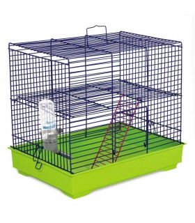 Клітка Природа Міккі з драбинкою для гризунів 37*25*30 синя/зелена Природа - 1 - 4823082415250