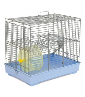 Клітка Природа для гризунів Міккі з колесом 37*25*30 хром/світло-блакитна Природа - 1 - 4823082415113