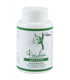 Вітаміни для котів ProVET «Фітовіт» фітокомплекс для покращення функцій сечовидільної системи 100 таб. ProVET - 1 - 482308241695