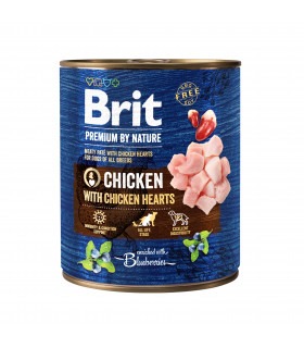 Корм Brit Premium Chicken консервований для собак з куркою та курячими сердечками Brit Premium - 1 - 