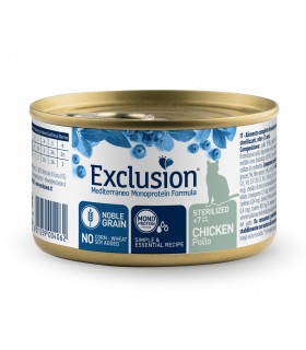 Exclusion Sterilized Chicken корм для стерилізованих котів віком від 7 років з куркою 85 г Exclusion - 1 - 8011259004086