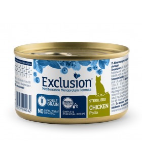 Exclusion Sterilized Chicken корм для стерилізованих котів з куркою 85 г Exclusion - 1 - 8011259004048