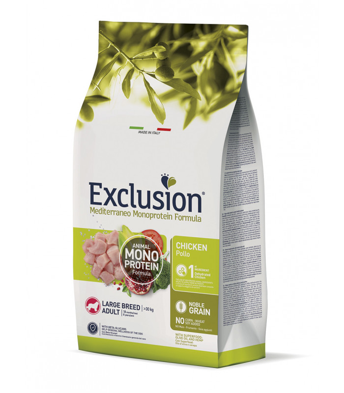 Exclusion Adult Chicken Large Breed корм для дорослих собак великих порід з куркою 12 кг Exclusion - 1 - 8011259003225