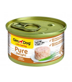 Корм GimDog Pure Delight вологий для собак мініатюрних порід вагою до 10кг з куркою 85г GimDog - 1 - 4002064513003
