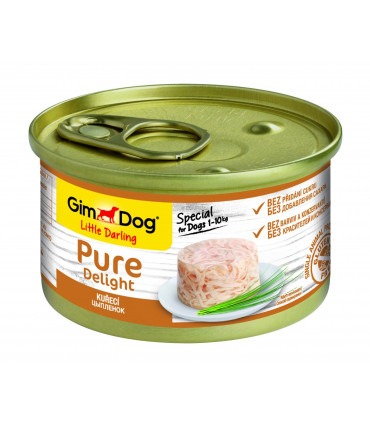Корм GimDog Pure Delight вологий для собак мініатюрних порід вагою до 10кг з куркою 85г GimDog - 1 - 4002064513003